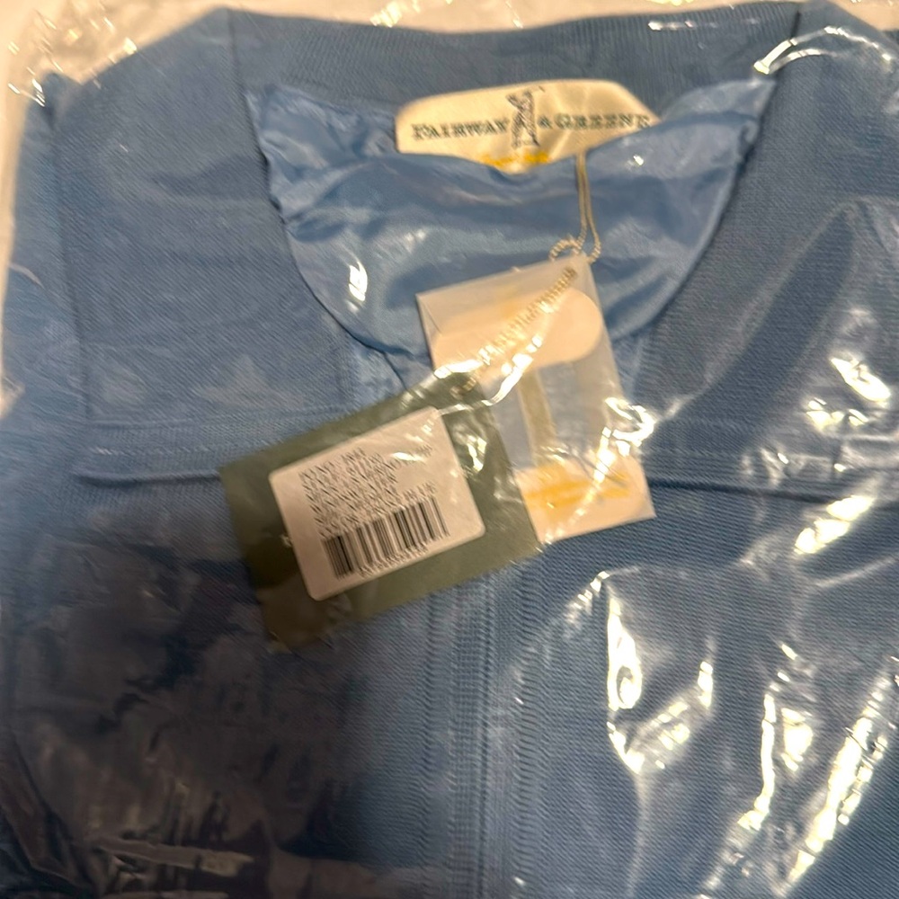 Fairway & Greene windsweather merino 1/2 zip size medium frost blue style 61190